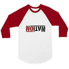 Load image into Gallery viewer, NoNation Unisex 3/4 sleeve Raglan T-shirt
