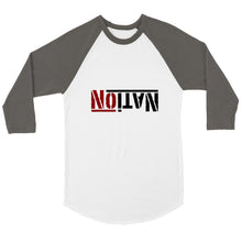 Load image into Gallery viewer, NoNation Unisex 3/4 sleeve Raglan T-shirt
